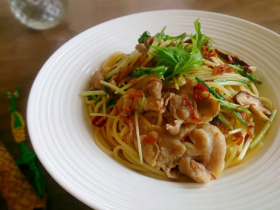 豚肉とXO醤のチャイニーズスパゲティ|古尾谷りかこさん