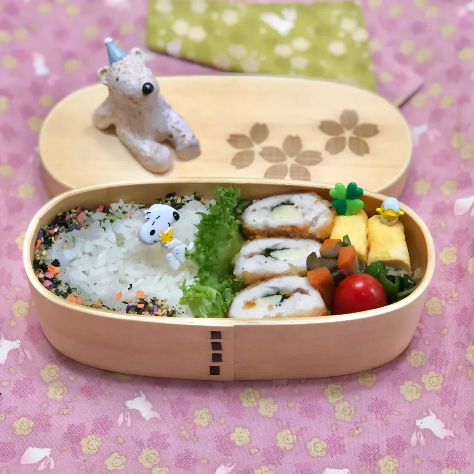 ササミのチーズフライ☘の💙ちゃんお弁当　7/3金|sweet homeさん