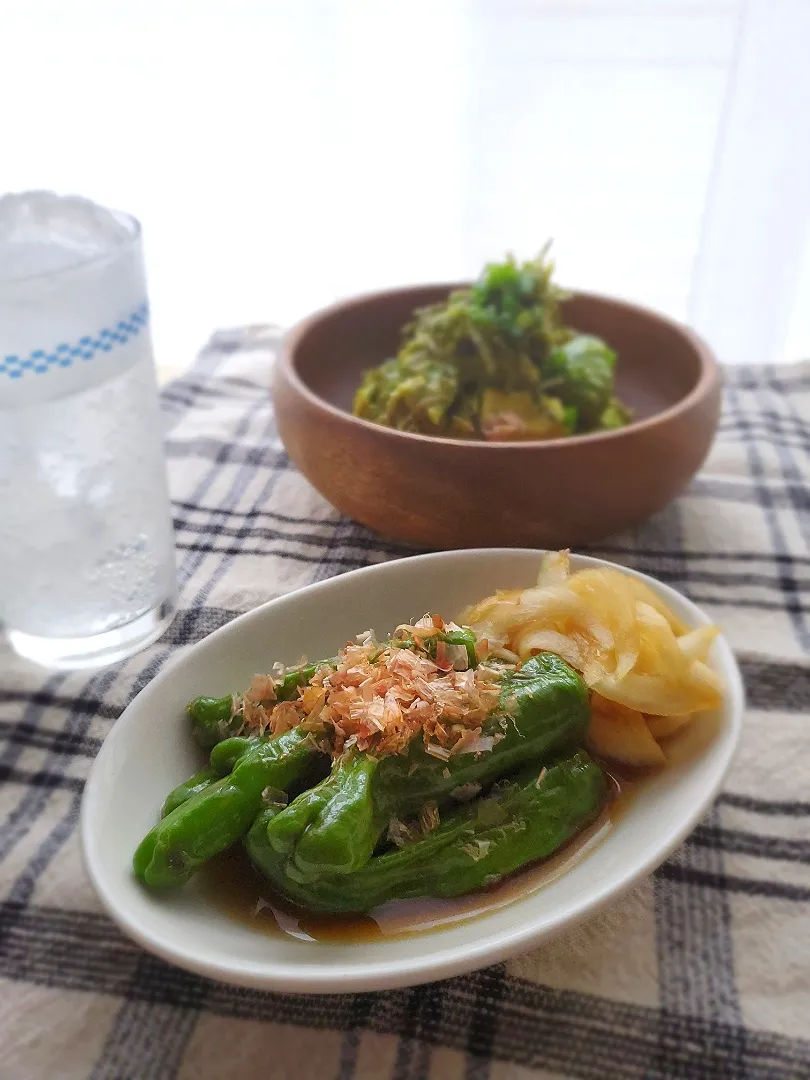 ししとうの焼き浸し
　　　無限アボカド🥑|みるくここあさん