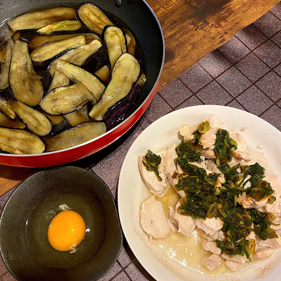 茄子のすき焼き、よだれ鷄|なつこさん