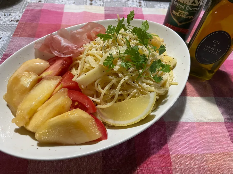 冷製桃パスタ|ハルのただ飯さん