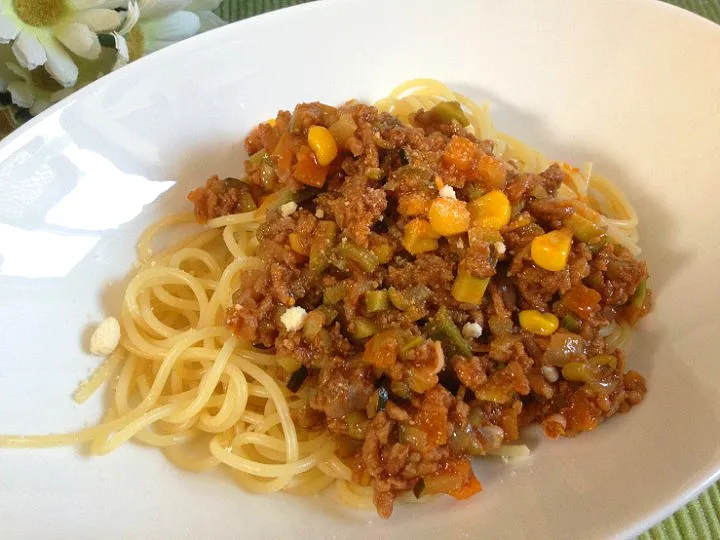 Snapdishの料理写真:✽ミートソーススパゲッティー🍝✽|＊抹茶＊さん