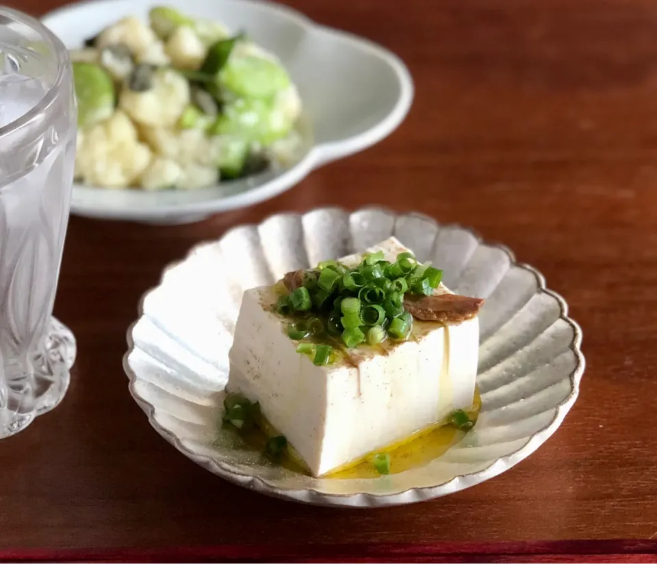 Snapdishの料理写真:アンチョビ豆腐　　Anchovy tofu|マユマユさん