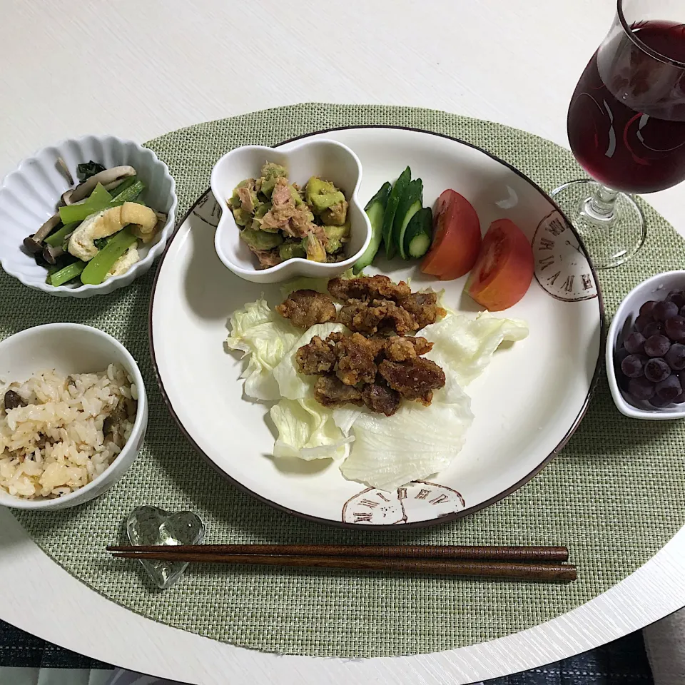 2020.7.4 晩ご飯：砂ずりの唐揚げ|ななみんさん