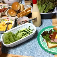 Snapdishの料理写真:セルフサンドイッチ|ma-ko omaさん