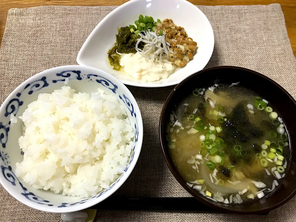 朝のネバとろごはん定食|morimi32さん