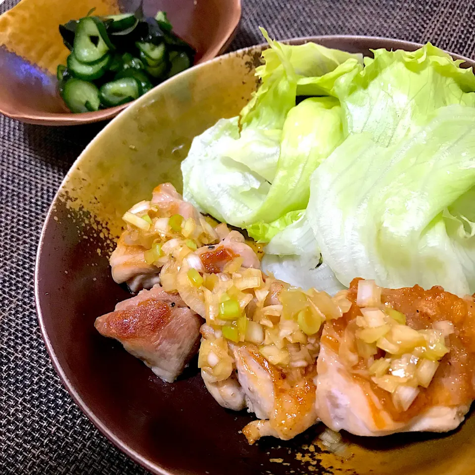 万能ねぎチキンと酢の物|りなさん