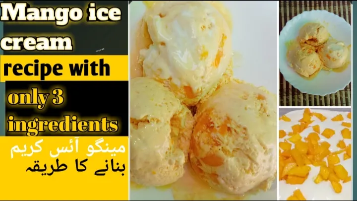 Mango ice cream recipe. Watch full recipe on bake with Irum|naveedさん