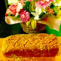 Snapdishの料理写真:Homemade Crusty multigrain whole wheat 🌾 bread 🥖 🥰🥰🥰|jasmineさん