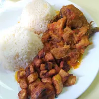 White Rice/fried Plantain/  Garnish Stew(Ata Dindin)|Adefolamiさん