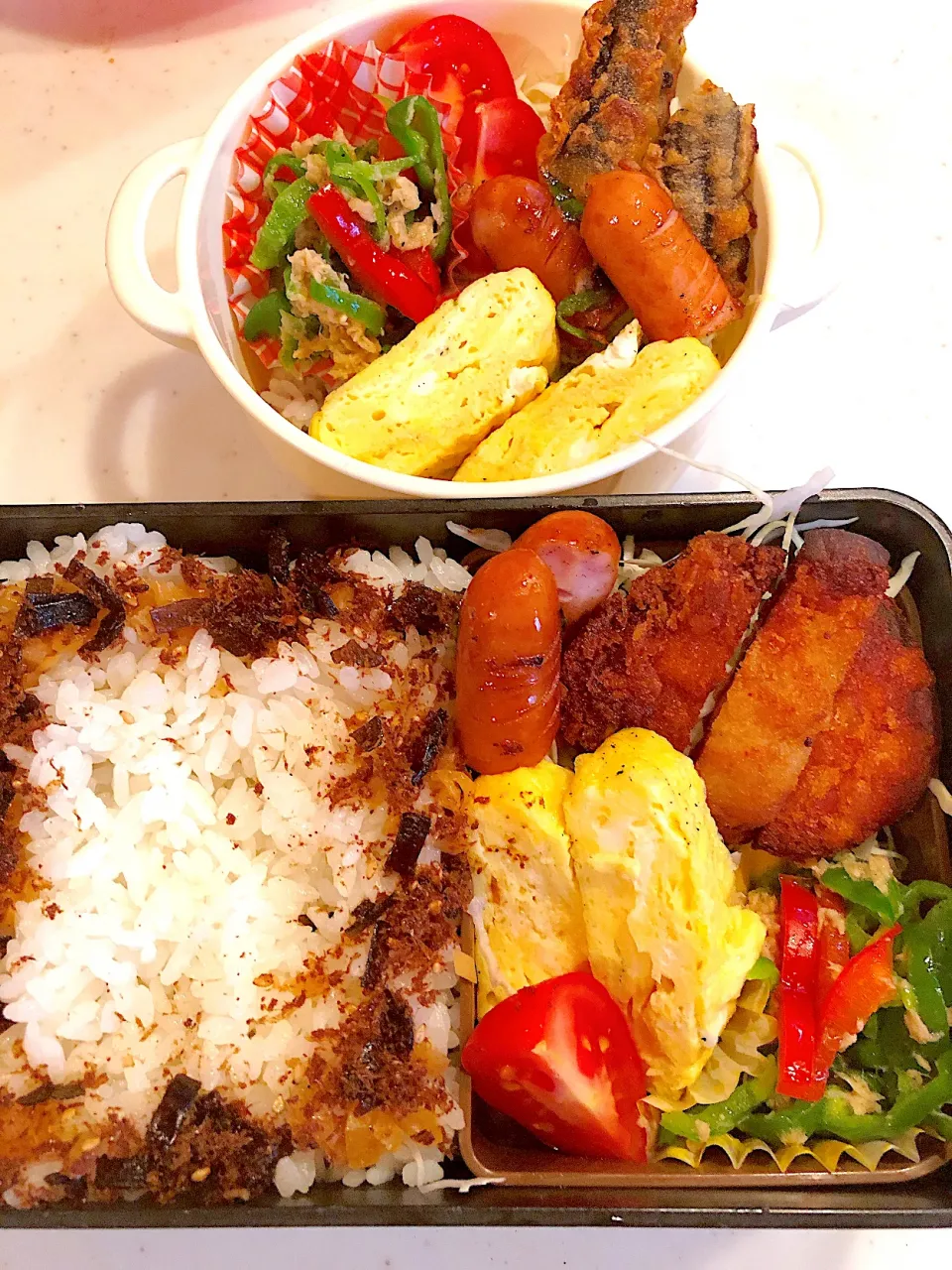 Snapdishの料理写真:高3男子弁当279＆母弁当|リンリンさん