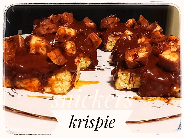 snickers krispie treats|drea the bakerさん