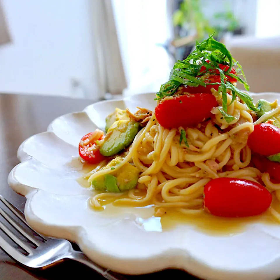 らでぃっしゅぼーや「ぱれっと」8種よりミニトマトで冷製パスタ風の蒟蒻麺！|由美さん