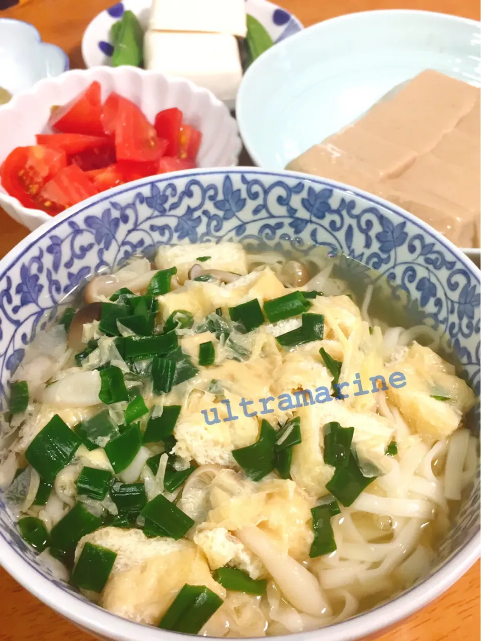 ＊在宅お昼ごはん。湯葉あんうどん♪＊|ultramarineさん