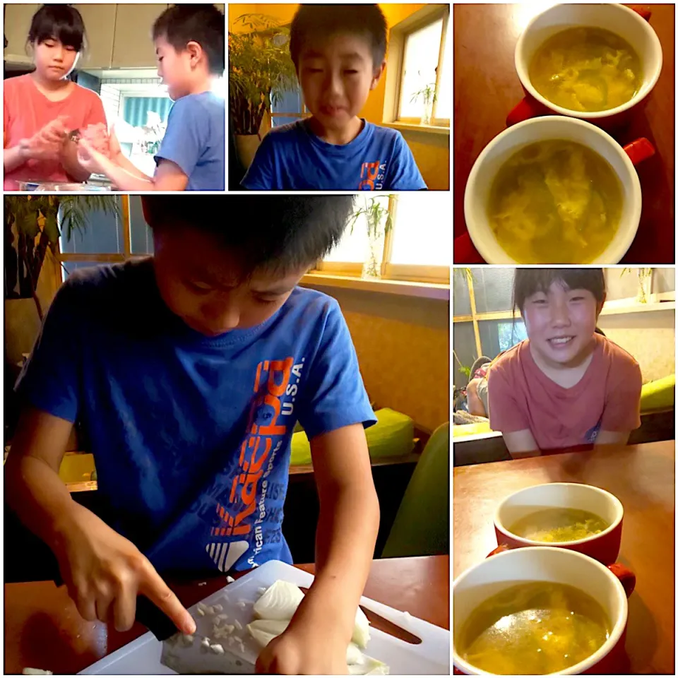 Snapdishの料理写真:Kids  cooking🍴2人で協力してdinner✨|🌈Ami🍻さん