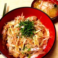 アジ丼|おこばさん