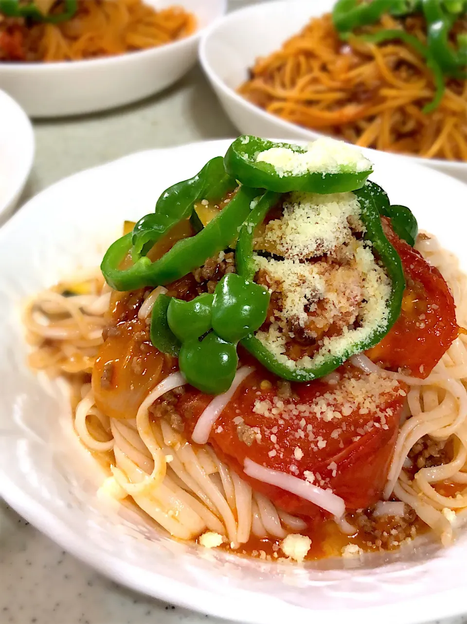 糖質ゼロ麺でナポリタン|ゆみさん