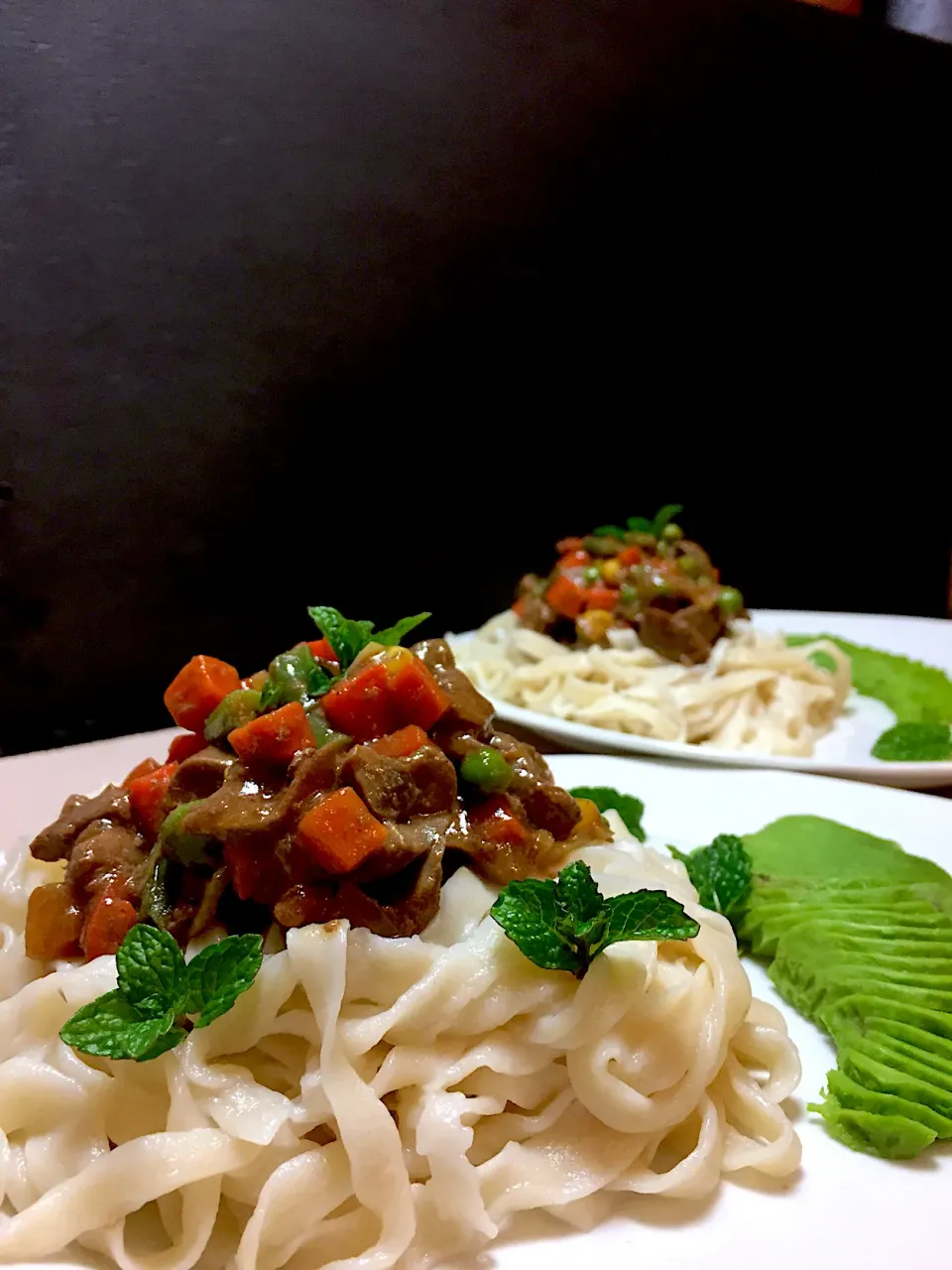 Noodles with kidney and avocado 🥰|China☺️さん