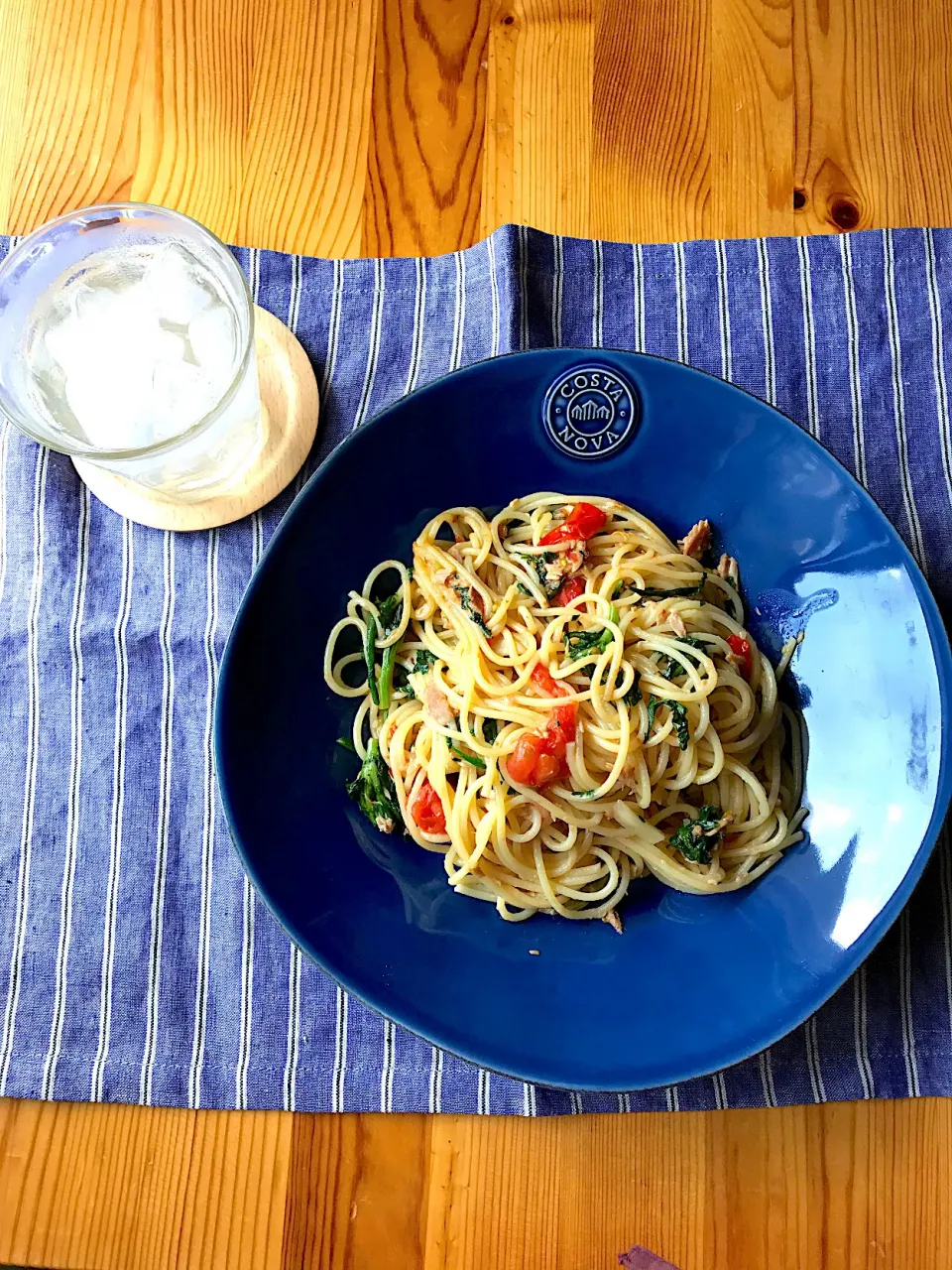 春菊とツナのオイルパスタ|sayaさん