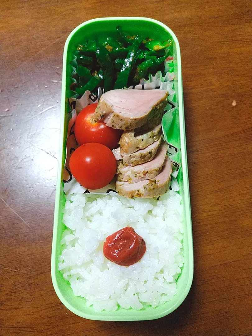 ローストポークとピーマンのおかか和え弁当|ゆっきーさん