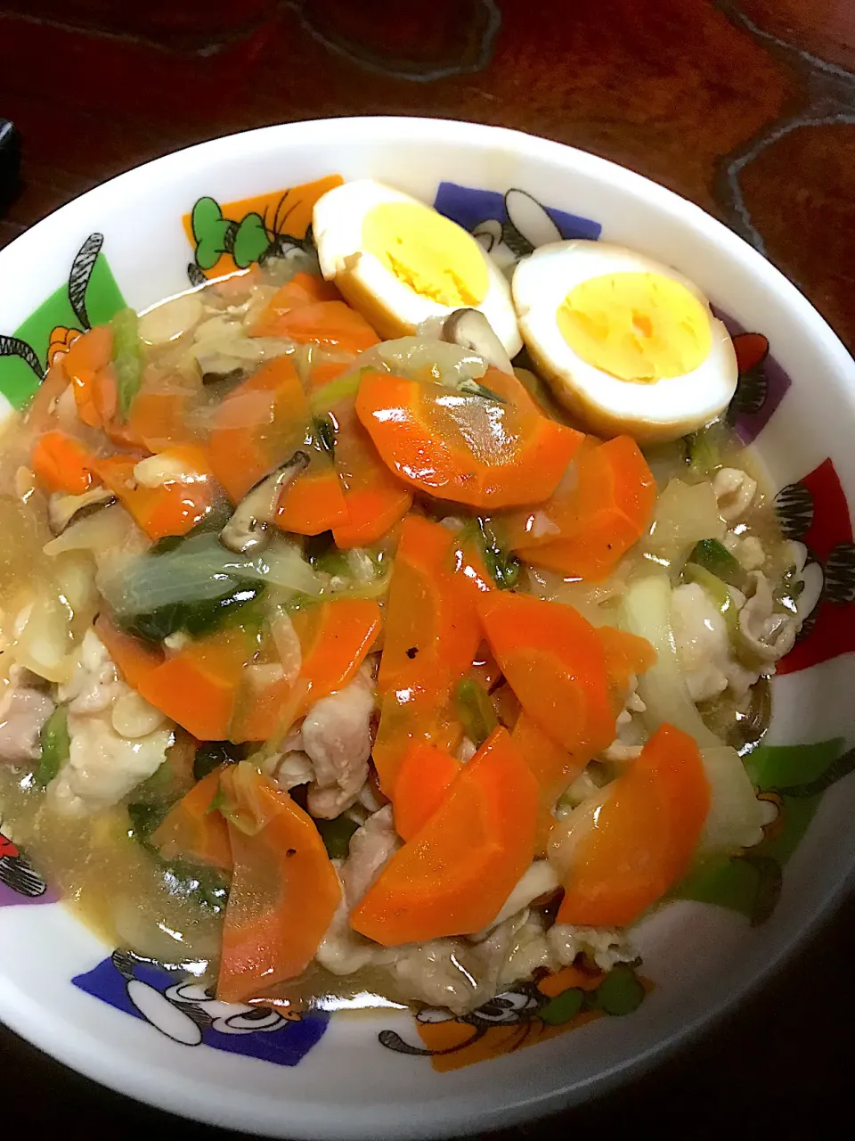 Snapdishの料理写真:残り物処分であんかけラーメン🍜|ちーさん