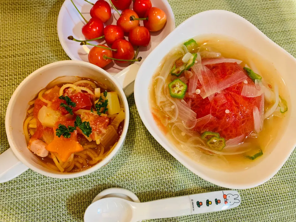 トマトスープパスタと丸ごとトマトスープ|葉子さん