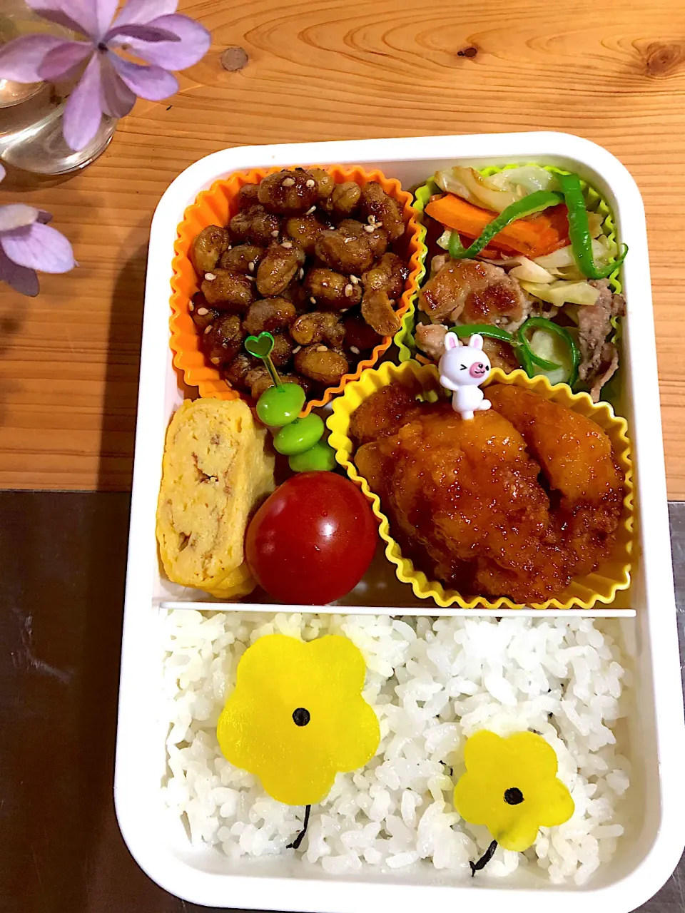 34日目 お花弁当|mikoさん