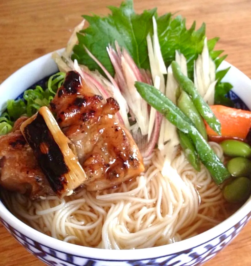 鶏の鴫焼そうめん・・・|ばくあんしゃさん