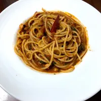 Snapdishの料理写真:たこのトマト煮のスパゲティ|片岡優太さん