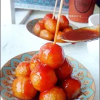 Cilok pedas manis (Sweet&Spicy Indonesian Tapioca dumplings )