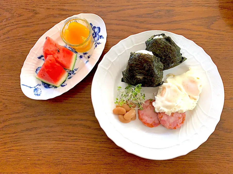 今日の昼食🍙🥗🍳🍉🍧20200708|rococoさん