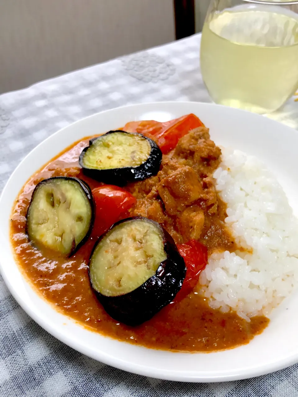 茄子とトマトのカレー🍛|翡翠さん