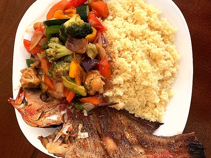 couc cous fish with veg|MyFoodpicsさん