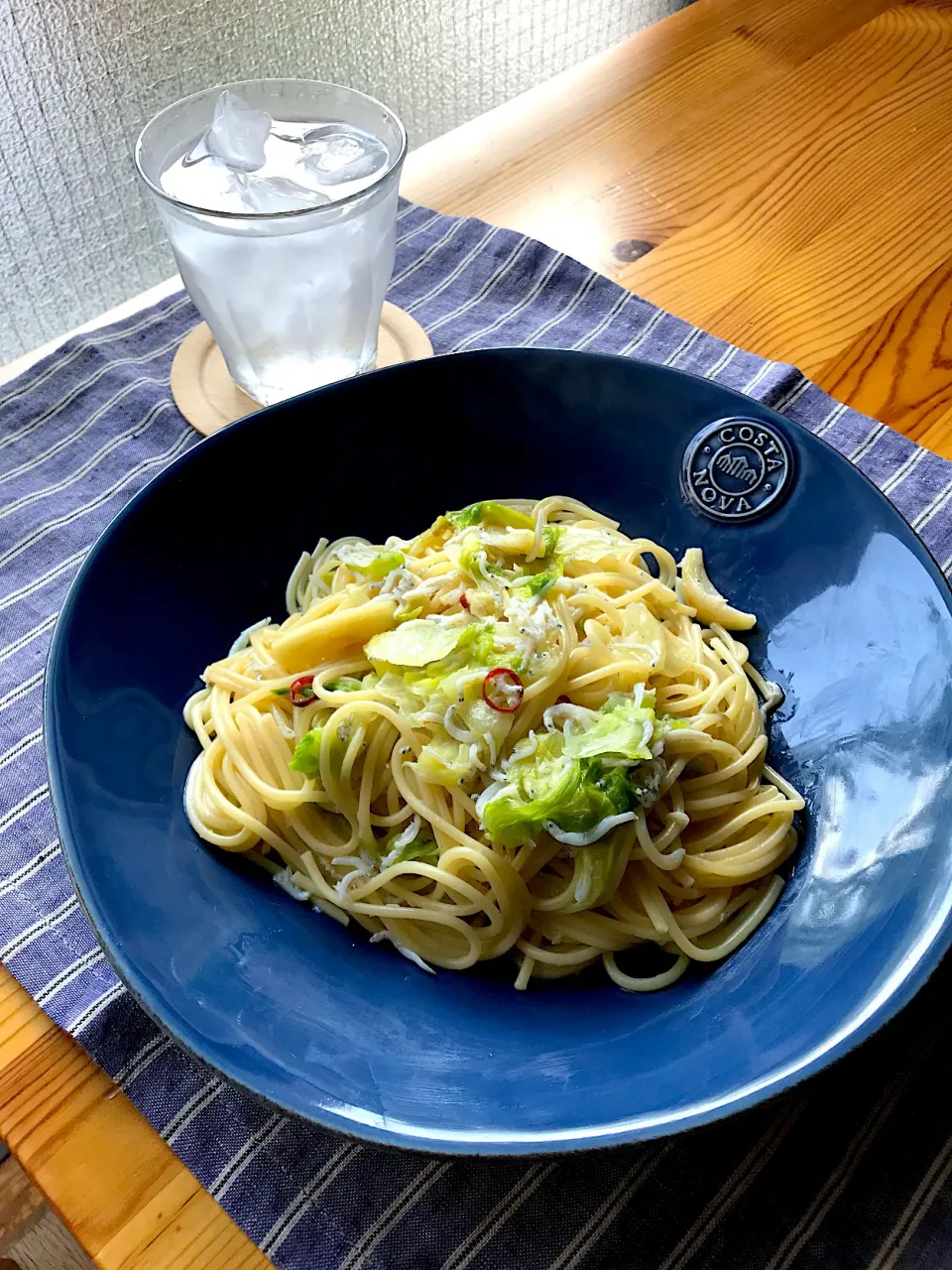 Snapdishの料理写真:しらすとレタスのパパッと和風パスタ|sayaさん