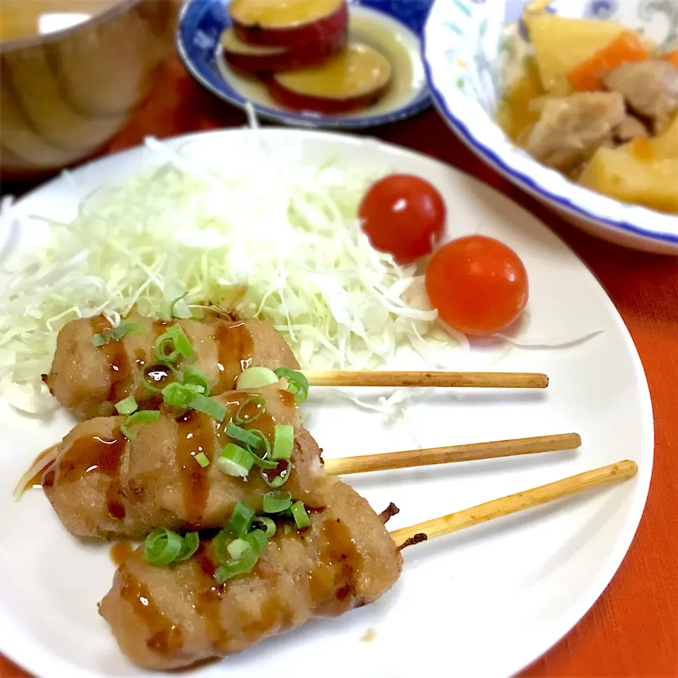 みつせ鶏のつくね串焼き|みずはらさん