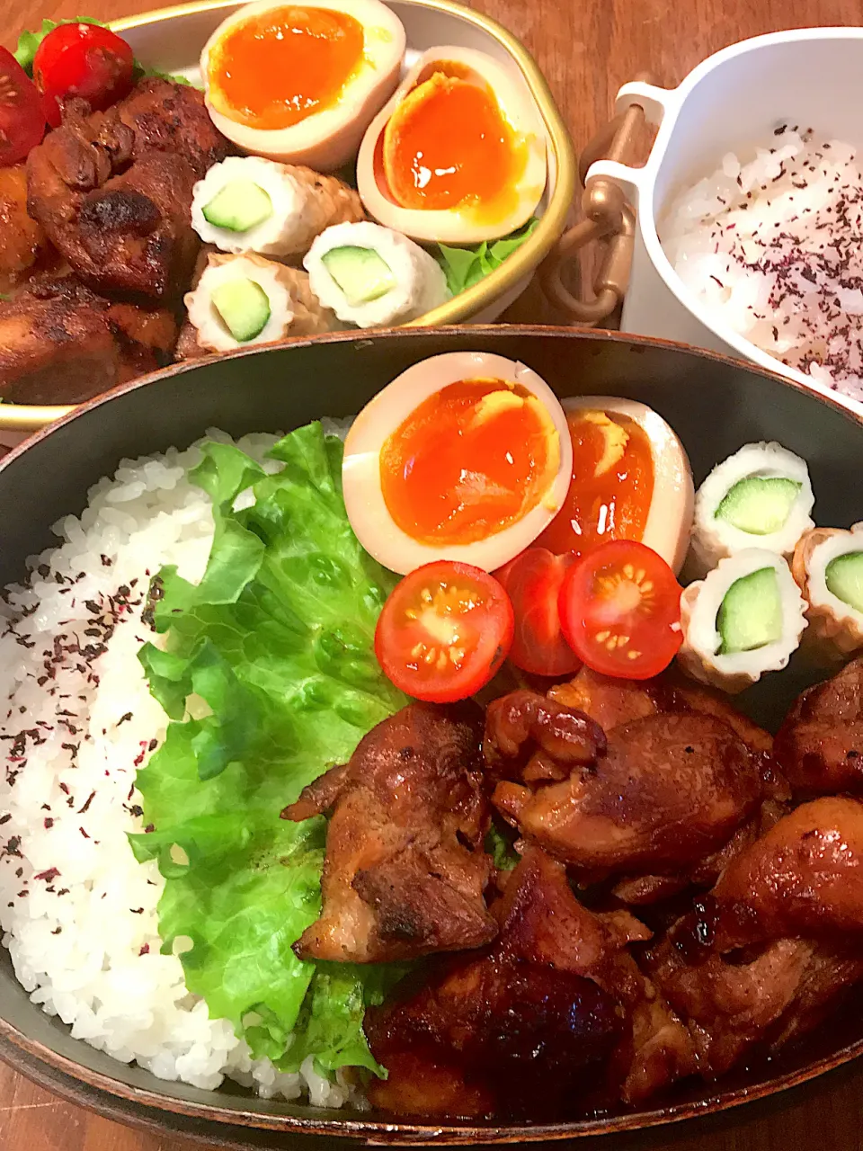 Snapdishの料理写真:チキン照り焼き弁当|MikaEtchuさん