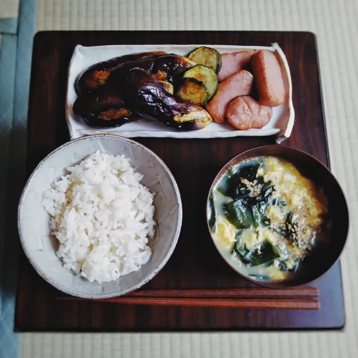 焼き茄子朝食|omotoさん