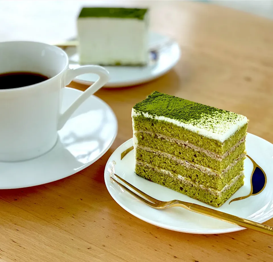 甘栗むいちゃいましたで抹茶ケーキ🍰|roko*さん