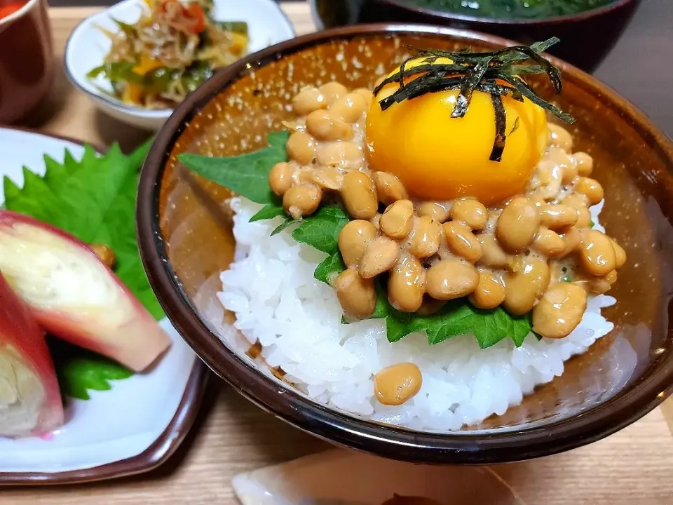 冷凍玉子の納豆ご飯|あいのんさん