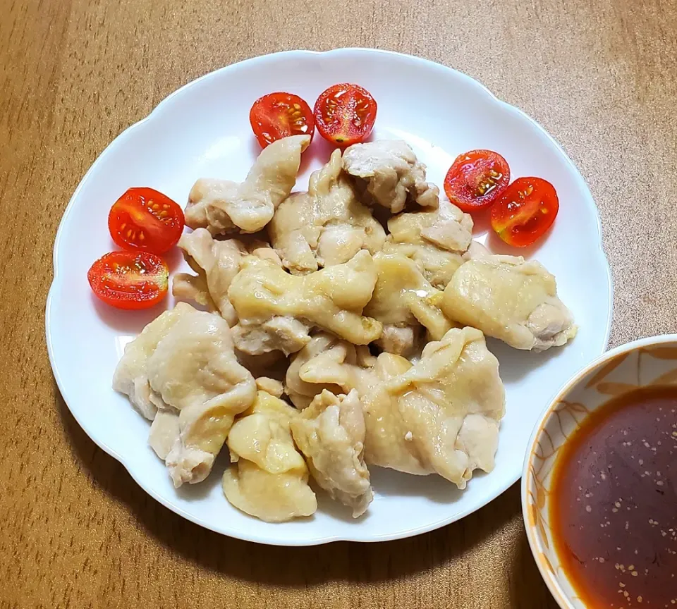 鶏肩小肉の焼き肉辛子ポン酢添え|ナナさん