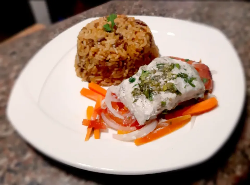 Corvina a la papillote.|Yaribel Abadさん