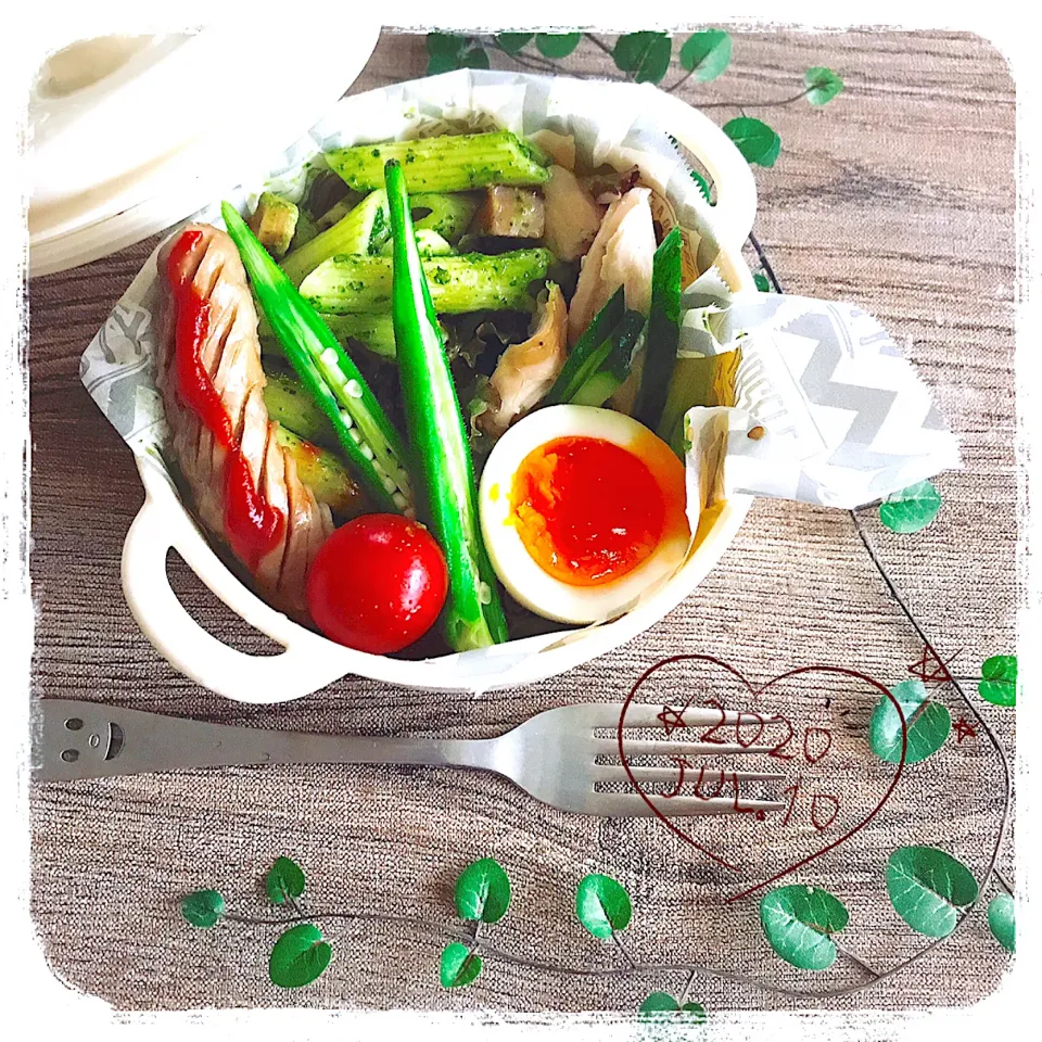 7/10 ☺︎ ジェノベーゼペンネ弁当✩.*˚|jon2さん