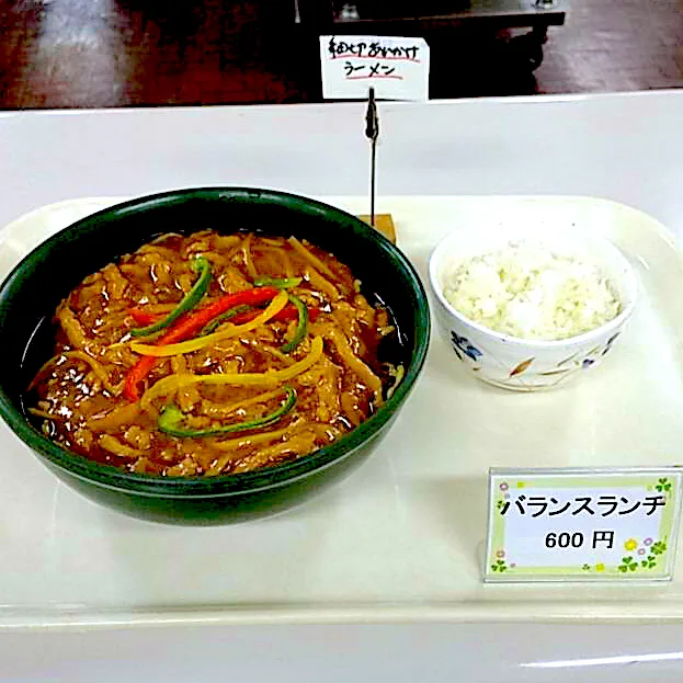 豚肉細切りあんかけラーメンライスセット|nyama1さん