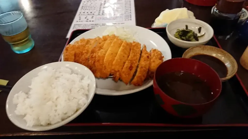 愛知県名古屋市瑞穂区明前町「味噌かつ三河屋」の味噌かつ定食|たかしさん