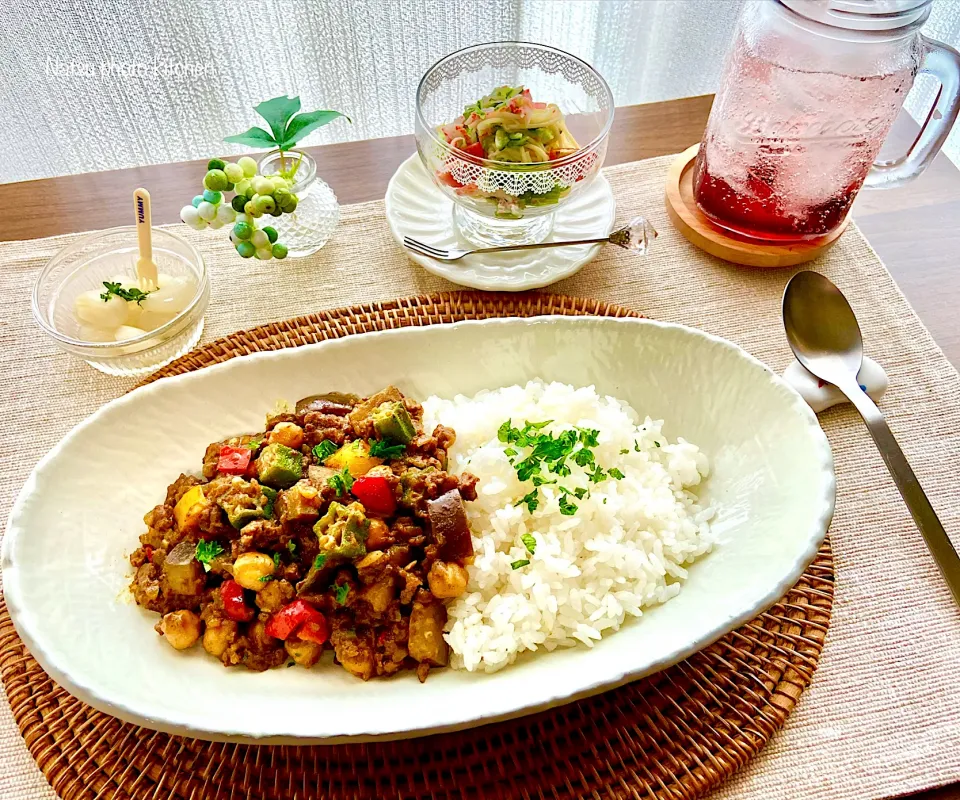 夏野菜とひよこ豆のキーマカレー|ナツ1224さん