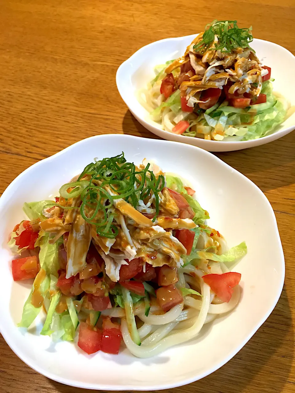 棒棒鶏サラダうどん|まつださんさん