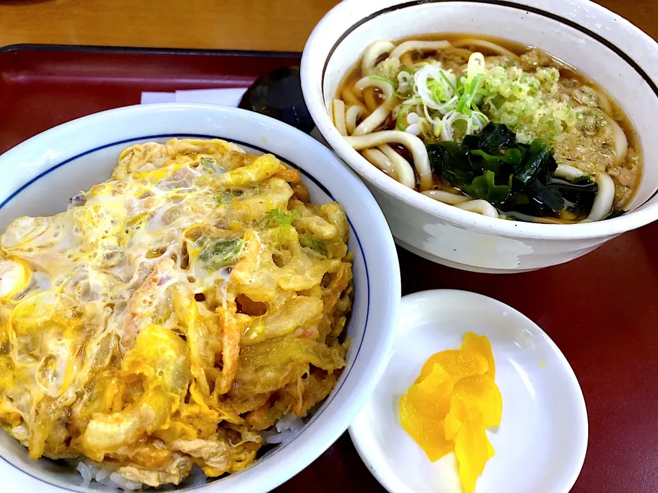 かき揚げ丼セット（たぬきうどん）|ゆうじ.さん