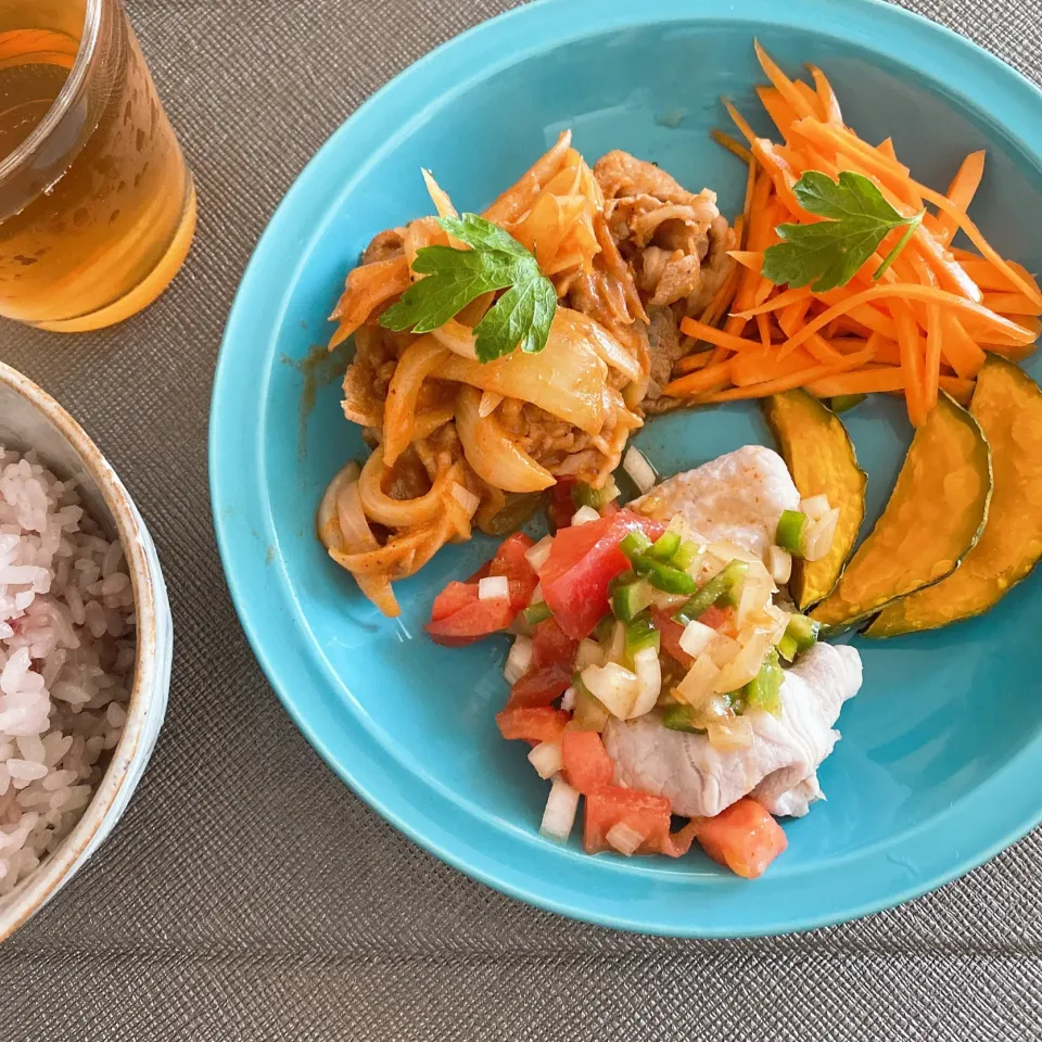 豚しゃぶサルサソース٩( ᐛ )وお昼ご飯|サチャンさん