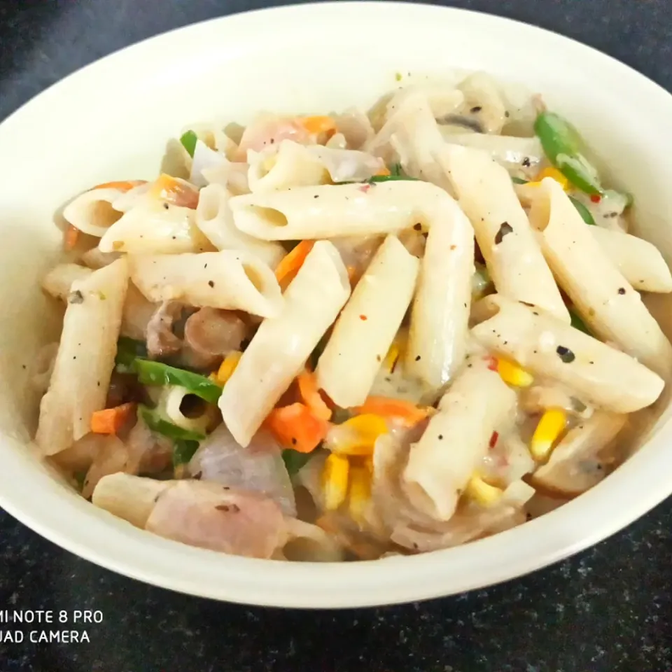 white sauce pasta|Mehuさん