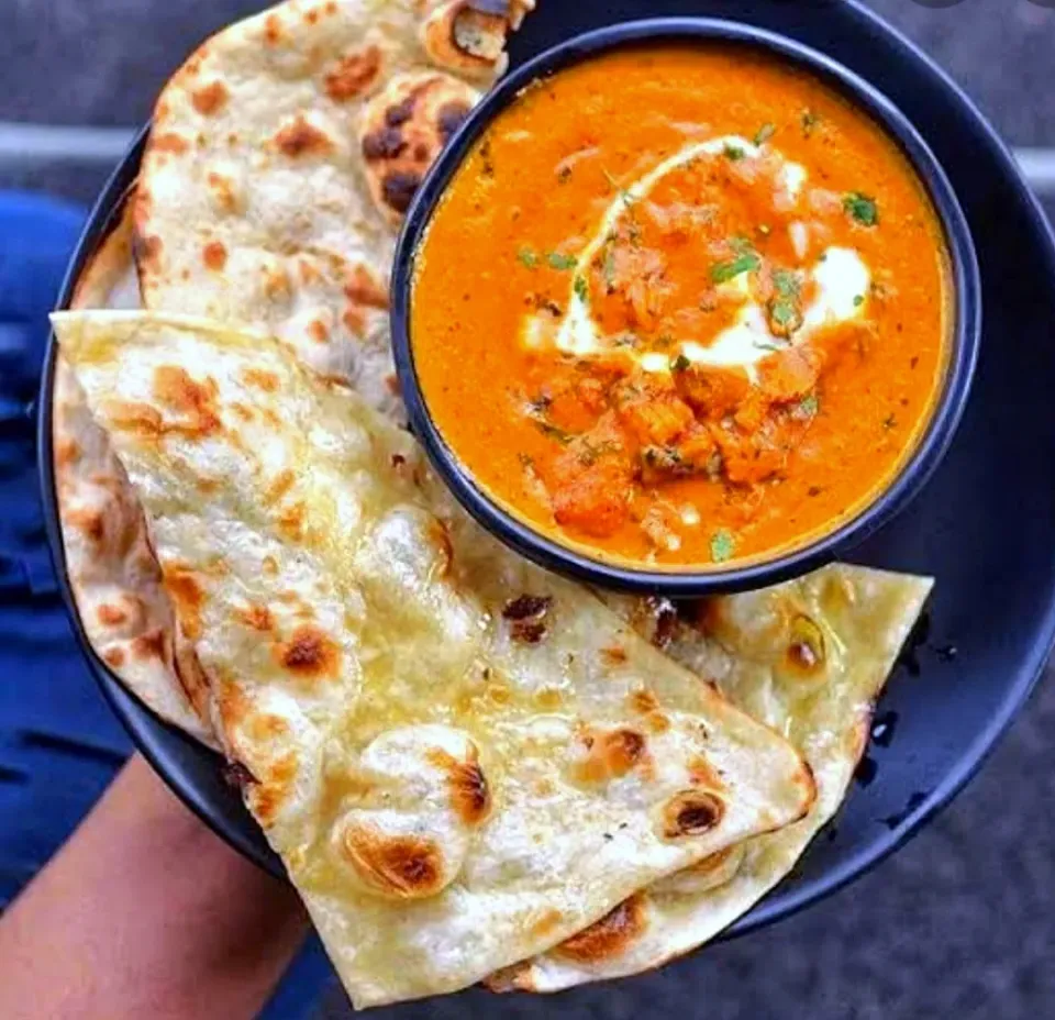 Naan with Butter chicken|hariacchuさん